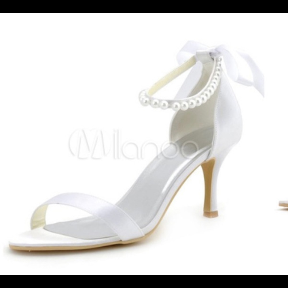 Wedding Heel White Satin